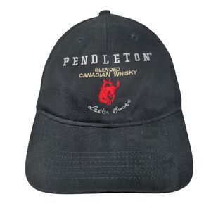 Pendleton Blended Canadian Whisky Strapback Hat Black One Size Adjustable Ivory